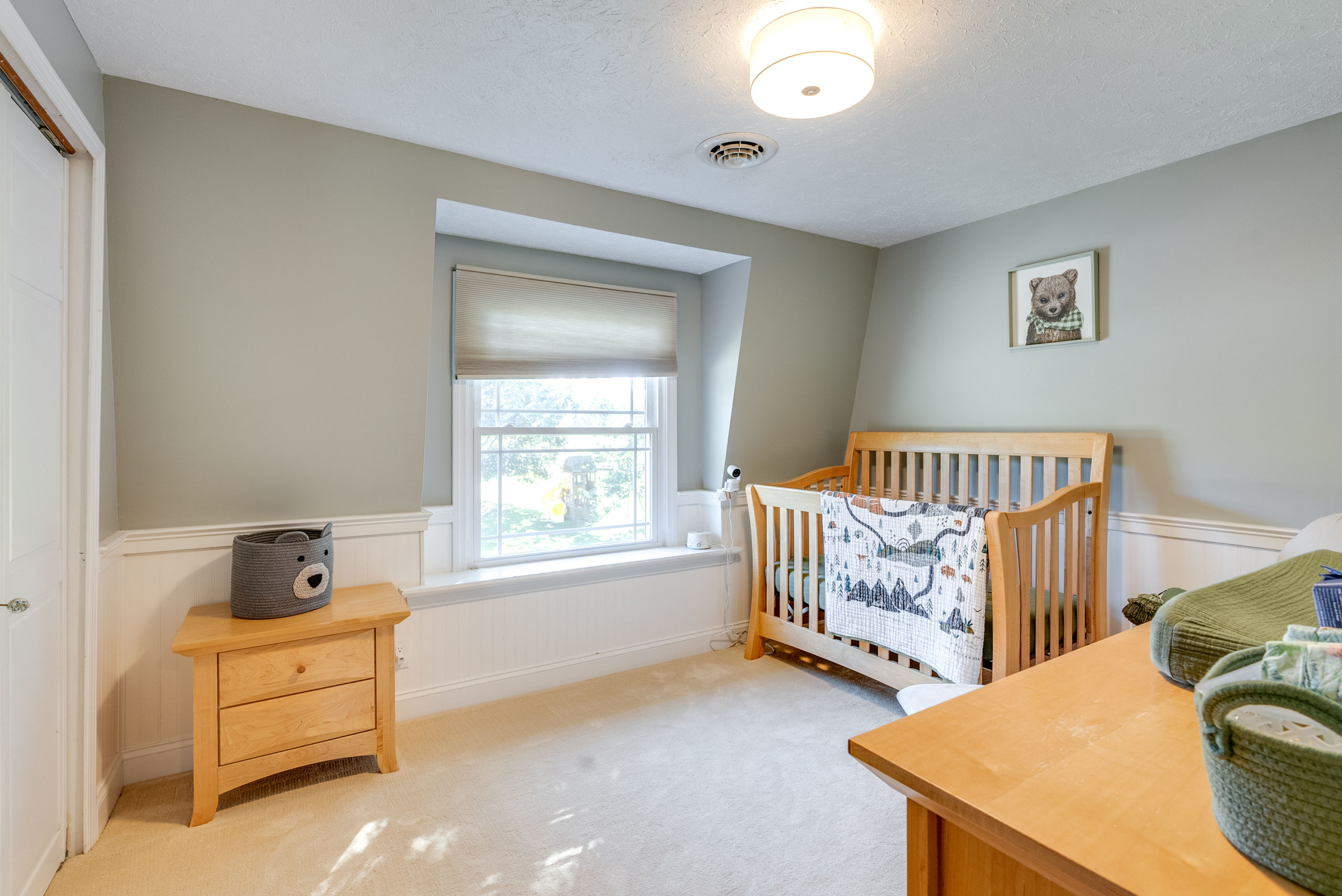 Custom baby room build adjacent to the primary bedroom