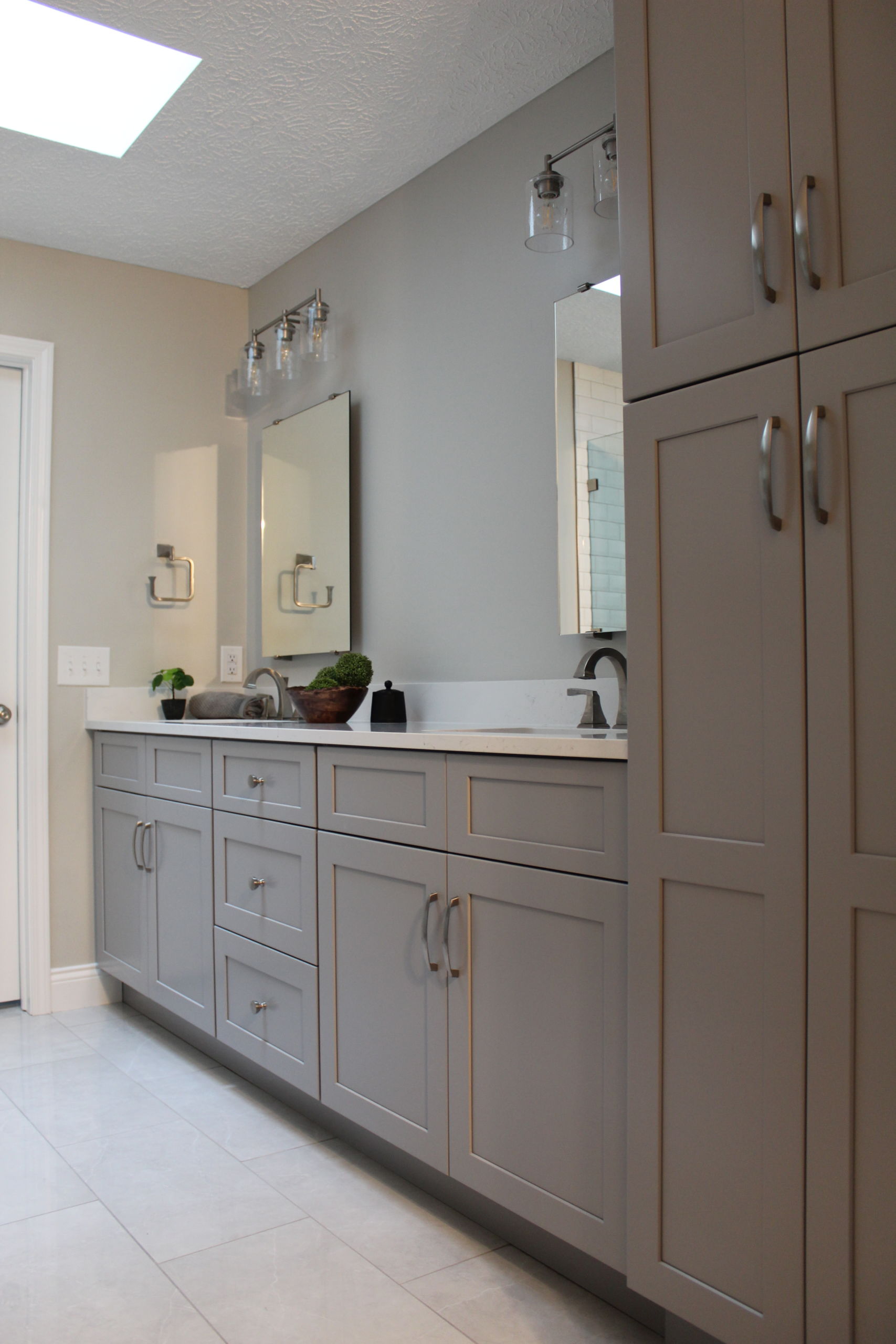 Hudson Bathroom and Closet -- Extending view of bathroom sink remodel